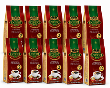 Load image into Gallery viewer, King Coffee Ground Coffee Expert Blend #2 Arabica, Robusta, Excelsa & Catimor Beans Blended Bag 17.6oz (10 Bags) Free Standard Shipping