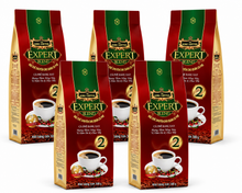 Load image into Gallery viewer, King Coffee Ground Coffee Expert Blend #2 Arabica, Robusta, Excelsa & Catimor Beans Blended Bag 17.6oz (5 Bags) Free Standard Shipping