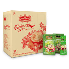 Load image into Gallery viewer, King Coffee Instant Cappuccino Coconut Flavor - Box 12 sticks ( 24 Boxes) Free Standard Shipping