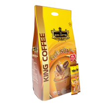 Load image into Gallery viewer, King Coffee 3in1 Instant Cafe Sua Vietnamese Iced Milk Instant Coffee Mix Bag 100 Sticks x 20g (2 Bags) - Free Standard Shipping