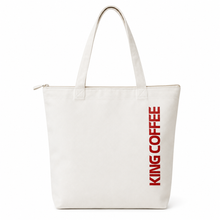 Load image into Gallery viewer, King Coffee Premium Reusable Top Zip Canvas Tote Bag โ Vietnamese Coffee Culture Design