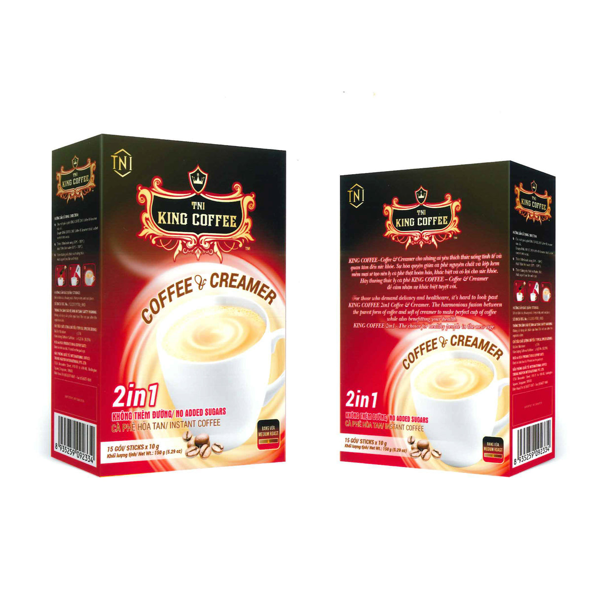 King Coffee 3 IN 1 INSTANT COFFEE Sugar and Non-dairy Creamer 6 sticks – King  Coffee USA