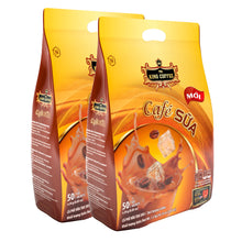 Load image into Gallery viewer, KING COFFEE Cafe Sua Iced Coffee with Milk 3in1 Instant Coffee 50 sachets