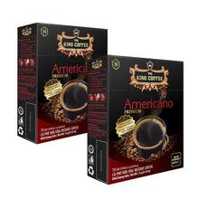 Load image into Gallery viewer, King Coffee AMERICANO Instant Coffee Medium Roast w/ Finely-ground coffee - box of 2