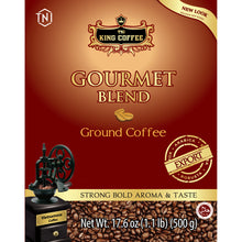 Load image into Gallery viewer, King Coffee Gourment Blend - Ground Coffee 17.6oz