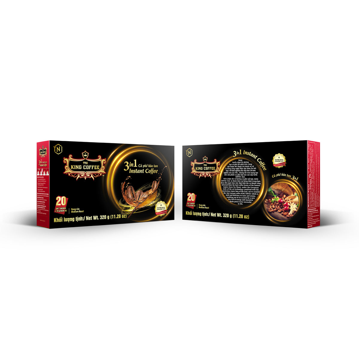 Mua Cà Phê Hòa Tan 3IN1 KING COFFEE - Túi 45 gói x 16g tại ACAFE