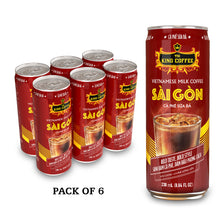 Load image into Gallery viewer, King Coffee Vietnamese Milk Coffee Saigon Can 238ml