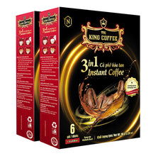 Load image into Gallery viewer, King Coffee 3 IN 1 INSTANT COFFEE Sugar and Non-dairy Creamer 6 sticks - 2 boxes