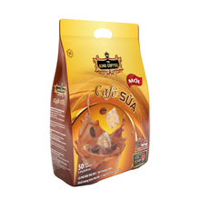 Load image into Gallery viewer, KING COFFEE Cafe Sua Iced Coffee with Milk 3in1 Instant Coffee 50 sachets
