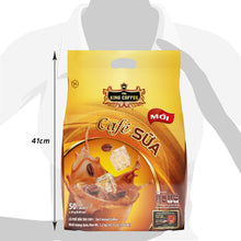 Load image into Gallery viewer, KING COFFEE Cafe Sua Iced Coffee with Milk 3in1 Instant Coffee 50 sachets in a bag
