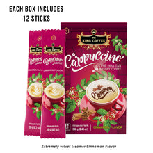 Load image into Gallery viewer, KING COFFEE Cappuccino Instant 12s x 20g - Cinnamon Flavor