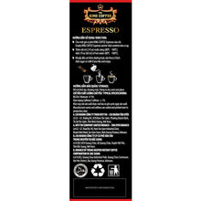 Load image into Gallery viewer, King Coffee ESPRESSO Instant Coffee Medium Dark Roast with Arabica Beans Instruction