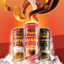Load image into Gallery viewer, King Coffee Vietnamese Milk Coffee Saigon Can 238ml, Lattee Vanilla, Cold Brew Black Coffee