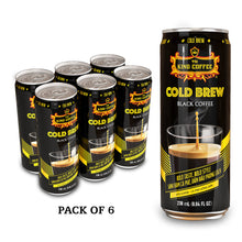 Load image into Gallery viewer, King Coffee Cold Brew Black Coffee Can