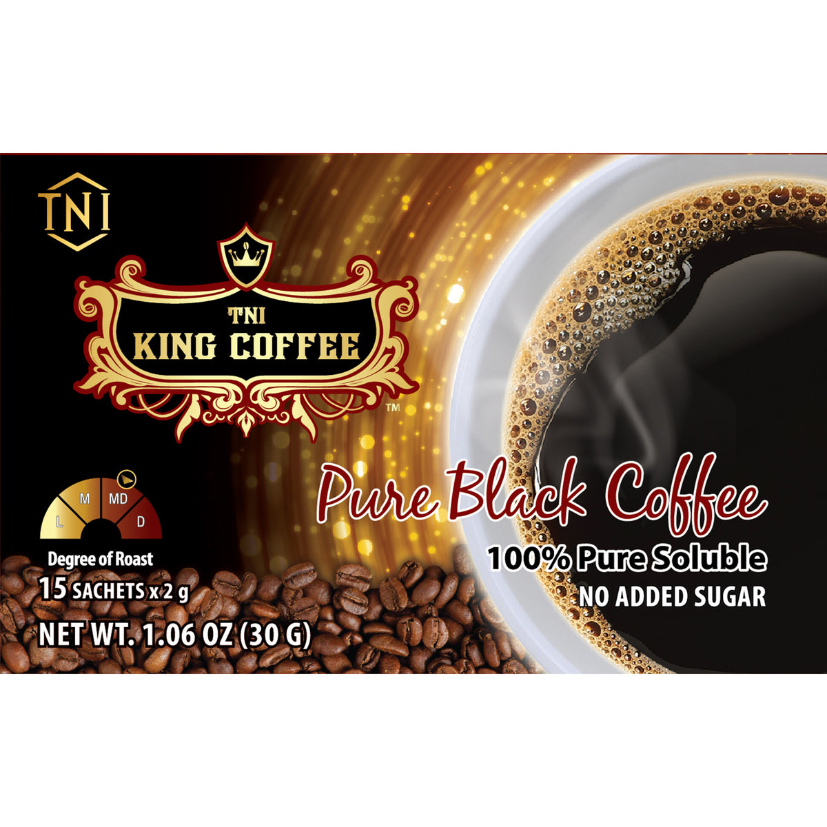 KING COFFEE Pure Black Coffee No Sugar (Not Available) King Coffee USA