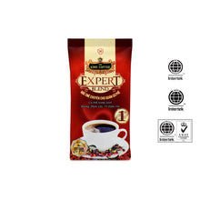 Load image into Gallery viewer, King Coffee Ground Coffee Expert Blend #1 Arabica, Robusta, Excelsa &amp; Catimor Beans Blended 100g TRAVEL SIZE (2 Bag)
