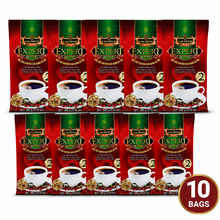 Load image into Gallery viewer, King Coffee Ground Coffee Expert Blend #2 Arabica, Robusta, Excelsa &amp; Catimor Beans Blended 100g (10 Bags)
