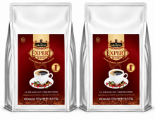 Load image into Gallery viewer, King Coffee Ground Coffee Expert Blend #1 Arabica, Robusta, Excelsa &amp; Catimor Beans Blended 5lbs (2 Bag) Free Standard Shipping
