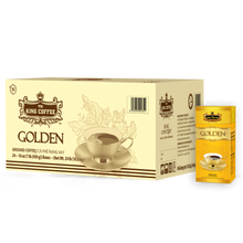 Load image into Gallery viewer, King Coffee GOLDEN Ground Coffee Arabica, Robusta, Excelsa &amp; Catimor Beans Blended 450g (Case 24 Boxes) Free Standard Shipping
