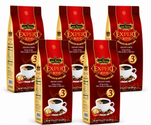 Load image into Gallery viewer, King Coffee Ground Coffee Expert Blend #3 Arabica, Robusta, Excelsa &amp; Catimor Beans Blended Bag 17.6oz (5 Bags) Free Standard Shipping
