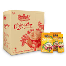Load image into Gallery viewer, King Coffee Instant Cappuccino French Vanilla Flavor - Box 12 sticks ( 24 Boxes) Free Standard Shipping
