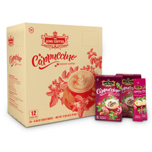 Load image into Gallery viewer, King Coffee Instant Cappuccino Cinnamon Flavor - Box 12 sticks ( 24 Boxes) Free Standard Shipping
