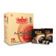 Load image into Gallery viewer, King Coffee 1-in-1 Instant Black Coffee Box 150 Sachets x 2g (Case 12 Boxes) Free Standard Shipping
