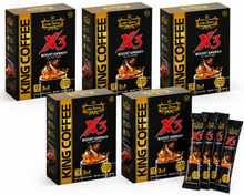 Load image into Gallery viewer, King Coffee Instant 3in1 Coffee Mix - X3 Instant Coffee Mix - Boost Energy - Box 12 Sticks x 27g ( 5 Boxes) Free Standard Shipping
