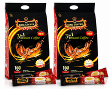 Load image into Gallery viewer, TNI King Coffee - 3in1 Instant Coffee Mix - 2 Bags 100 Sticks x 16g Free Standard Shipping
