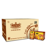 Load image into Gallery viewer, King Coffee 3in1 Instant Coffee Mix - Vietnamese Cafe Sua - Iced Milk Plus-  Box 10 sachets x 20g ( 50 Boxes) Free Standard Shipping
