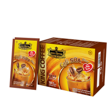 Load image into Gallery viewer, King Coffee 3in1 Instant Coffee Mix - Vietnamese Cafe Sua - Iced Milk Plus-  Box 10 sachets x 20g ( 50 Boxes) Free Standard Shipping
