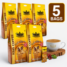 Load image into Gallery viewer, King Coffee 3in1 Instant Cafe Sua Vietnamese Iced Milk Instant Coffee Mix Bag 100 Sticks x 20g (5 Bags) - Free Standard Shipping
