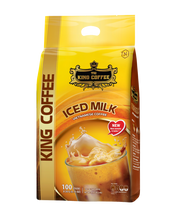 Load image into Gallery viewer, King Coffee 3in1 Instant Cafe Sua Vietnamese Iced Milk Instant Coffee Mix Bag 100 Sticks x 20g (1 Bag) - Free Standard Shipping
