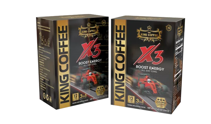 kingrecipe King Coffee - 3in1 - X3 Instant Coffee Box 12 sticks x 27g (2