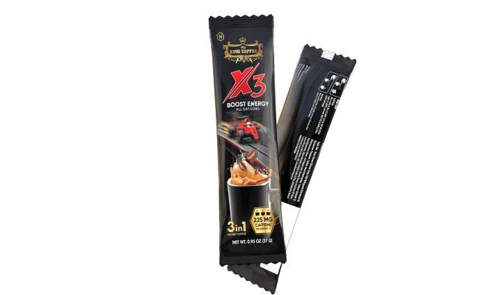 King Coffee - 3in1 - X3 Instant Coffee Mix - Boost Energy - Box 12