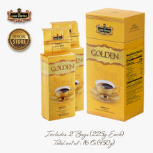 Load image into Gallery viewer, KING COFFEE Roast &amp; Ground GOLDEN Coffee Box | Arabica &amp; Robusta Beans | Perfect Gift for coffee lovers | 450gr
