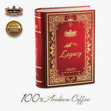 Load image into Gallery viewer, KING COFFEE Roast &amp; Ground LEGACY Coffee Box | 100% Arabica coffee beans | Luxurious coffee gift set | 225gr
