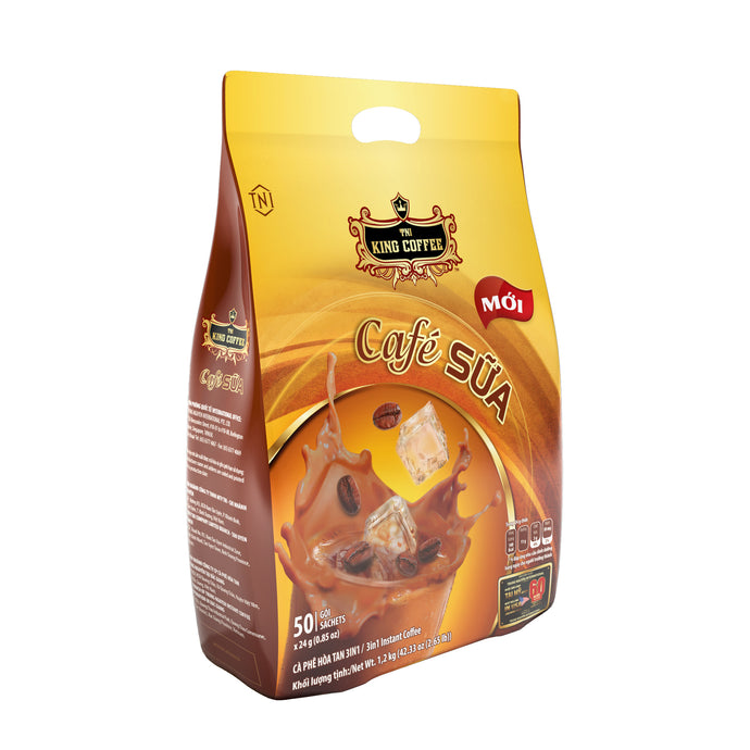KING COFFEE Cafe Sua Iced Coffee with Milk 3in1 Instant Coffee 50 sachets