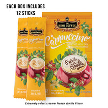 Load image into Gallery viewer, KING COFFEE Cappuccino Instant 12s x 20g - French Vanilla Flavor
