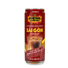 Load image into Gallery viewer, King Coffee RTD Ca Phe Sua Da Sai Gon (Vietnamese Iced Milk Coffee) | Pack of 6 Can | Strong, Bold and Unique Taste
