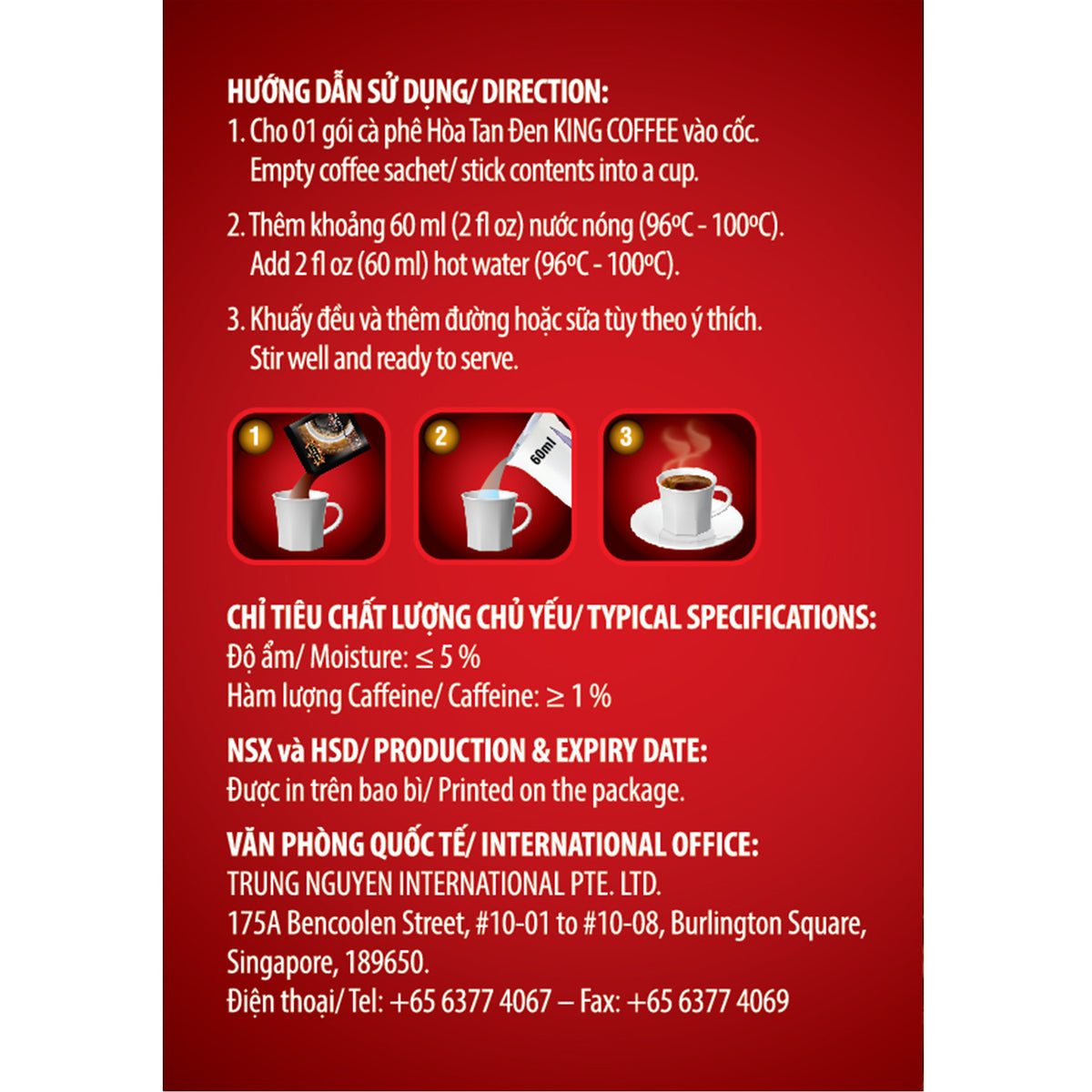 KING COFFEE Pure Black Coffee No Sugar (Not Available) King Coffee USA